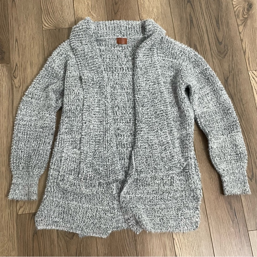 POL Gray‎ Knitted Cardigan with Pockets